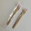 Palitos de Jantar Colher Garfo Palito Guardanapo Conjunto Combinado Palitos Carbonizados Colher Ultra Grossa Americana Colher de Cabo Longo