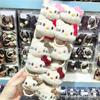 Lindo Estampado de Leopardo Lazo Gato Kt Muñeco de Peluche Dibujos Animados Lazo para el Cabello de Niños Muñeco de Máquina de Garra Diadema para Niña