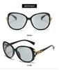 Nuevo Estilo Cabeza de Zorro Explosivo Sin Marco Borde Cortado Cambia de Color Polarizados Gafas de Sol Celebración de Internet Moda Marca Grande Disparo Callejero Tendencia Tinta
