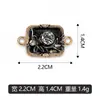Colgantes dobles con estampado de goteo de aceite para pulseras DIY, colgantes de collar y accesorios de joyería disponibles para pedidos al por mayor mixtos, directamente del fabricante para ventas transfronterizas