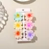 Set de 6 Pinzas para el Cabello de Plumeria Transfronterizo Europeo y Americano para Verano, Pasador de Flor de Plumeria, Elegante Accesorio para el Cabello de Tiburón