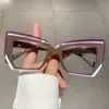 Gafas Vintage de Bloqueo de Luz Azul con Bloques de Color para Mujer Montura Polygonal Artística de Moda Gafas Sin Graduación Ins Transfronterizas