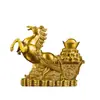 Adornos Decorativos de Caballos, Caballo de Cobre con Lingotes, Carro de Caballos de Latón, Caballo de Cobre para la Buena Fortuna, Caballo Tang de Cobre para la Entrada de Oficina o Tienda