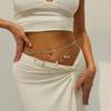 Cadena de Cintura Colgante de Perla de Océano Casual para Mujer, Moda Sexy, Set de Cadena Delgada, Cadena para el Cuerpo, Joyería Transfronteriza Europea y Americana
