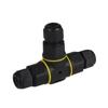 Conector pequeno de três vias à prova d'água tipo T Conector de 3 núcleos fio e cabo à prova de chuva ao ar livre Terminal de lâmpada enterrado estrada