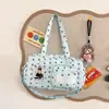 Bolso de hombro para mujer con estampado de estrellas y lunares de moda, bolso cruzado casual estampado estilo coreano, bolso tote de estudiante para llevar debajo del brazo