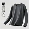Camiseta de manga larga de otoño, diseño estampado, talla grande, para adolescentes, cuello redondo de hombre, simple y de corte holgado, top moderno