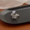 Anillo Abierto de Diseño de Nicho Transfronterizo de Circonita de Alta Gama para Mujer, Elegante, Moderno, Único, Anillo para Dedo Índice de Lujo Ligero, Ajustable