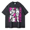 Camisetas de Shanks Vintage Lavadas Camiseta de Anime One Piece Overs