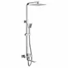 Juego de Cabezal de Ducha y Grifo de Cobre Puro Cuadrado Rociador Superior Ducha de Mano Agua Fría y Caliente Montado en la Pared Baño del Hogar Venta al por Mayor