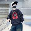 Suéteres de Primavera e Outono para Meninos 2025 Novos Roupas de Outono Infantis Médias e Grandes Camisetas Básicas de Manga Comprida com Gola Redonda para Agasalhos Tops Infantis de Outono