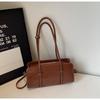 Bolso Cuadrado Pequeño de Gran Capacidad Texturizado Transfronterizo Nuevo Tendencia Otoño e Invierno 2025 Bolso de Hombro y Axila Bolso de Viaje Simple Retro