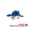 Impresión 3D Lindo Mini Calavera Dinosaurio Estegosaurio Fósil Dibujo Animado Cuatro Extremidades Móviles Articulación Regalo para Niños Juguete Molde