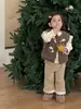 [Turanka] Ropa Infantil 2025 Estilo Coreano Chaleco Chaqueta para Niñas Set de Capa Base con Forro Polar