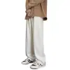 Pantalones casuales drapeados al por mayor transfronterizos para hombre, sueltos, rectos, con cordón, pantalones largos, estilo delgado de primavera y otoño, buena caída, pierna ancha, largos hasta el suelo