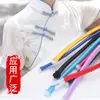 Tiras de Botones Qipao, Cuerda Trenzada, Materiales Satinados para DIY, Botones Hanfu Estilo Chino, Cuerda Recubierta en el Núcleo, Tiras de Ribete