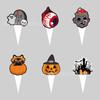 Decoração de festa de Halloween, carnaval e feriado da Amazon transfronteiriça, inserções de borda de bolo de bandeira, enfeites de decoração de terno