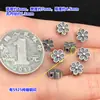 Prata Esterlina S925 Prata Lisa Contas Pequenas de Flor Contas Cilíndricas Pulseira de Cordão Tecido Seiko Colar Acessórios Artesanais DIY