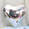 Balão de Filme de Alumínio Monocromático em Formato de Coração, Leve, 18 polegadas, Transfronteiriço, Decoração de Casamento, Arranjo, Conjunto de Balões de Amor, Suprimentos Combinando