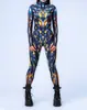 Bodysuit Novo para Halloween 2025 Estampa Digital 3D Personalizada Fantasia Cosplay de Peça Única para Adultos
