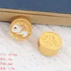 Antiguo Oro de Arena Francés Dibujos Animados Año Fuben 12 Signos del Zodiaco Cuentas Redondas Pulsera Linda Cuerda para la Cabeza Joyería DIY Accesorios