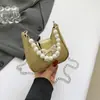 Bolsa de Mão com Laço Feminina 2024 Nova Moda Fashionável Nicho Bolsa de Ombro Verão Linda Bolsa de Corrente em Forma de Lua para Mulheres