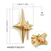 Pronta Entrega Transfronteiriça Unissex Liga Metálica Broche Estrela Cruzada Fecho Borboleta Broche DIY Roupas Bolsa Acessórios