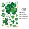 Calle transfronteriza. Decoración para fiesta temática del Día de San Patricio pegatinas hierba de la suerte pegatinas para ventana pegatinas de pared en stock al por mayor personalizadas