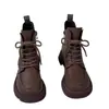 Botas Martin de suela gruesa para mujer, de suela plana, nuevo estilo 2026, versátiles, otoño e invierno, para mujeres bajitas, estilo británico, con forro de felpa, botines, botas de algodón para mujer