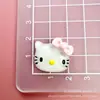 Luminoso Lazo Grande K Gato Accesorios de Resina Pegamento de Crema DIY Hecho en Casa Funda para Teléfono Móvil Pasador Caja para Auriculares Pegatina para Refrigerador