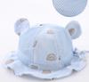 Chapéu de Verão para Bebê Chapéu de Rede de Urso 0-6-12 Meses Chapéu de Bacia para Recém-Nascido Chapéu de Pescador com Cordão Ajustável
