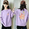 Camiseta de manga larga base para niña, primavera y otoño 2026, nueva, 100% algodón puro, cuello redondo, para niños medianos y mayores, top holgado