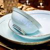 2026 Nuevo Modelo Año Nuevo Jingdezhen Celadón de Color Bajo Esmalte Exquisito Juego de Cuencos y Platos de Porcelana Juego de Vajilla de Porcelana Hueso para el Hogar Regalo