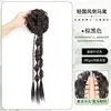 Tranças de peruca com presilha, novo cabelo trançado em botão de flor estilo chinês, mechas de cabelo simuladas, especificamente para estilo chinês tradicional, peruca elegante de rabo de cavalo lateral