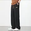 Pantalones de Hielo de Seda para Hombre de Verano, Versátiles, Delgados, de Pierna Recta, Caídos, de Pierna Ancha, de Secado Rápido, Sueltos, Modernos, Deportivos Casuales