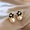 Pendientes Retro de Flores de Moda Elegantes Pendientes de Perlas Francesas Venta al por Mayor