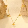 Collar Europeo y Americano Transfronterizo Nueva Estrella de Ocho Puntas Estilo Dulce y Fresco Ins Cadena para Clavícula de Avión Exquisita Joyería de Acero Inoxidable