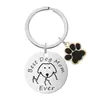 Pendente para Pet de Venda Quente Transfronteiriça Chaveiro de Aço Inoxidável Chaveiro de Carro Acessórios para Bolsa Chaveiro de Presente de Feriado Venda por Atacado