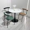 Mesa redonda pequeña de losa de roca de lujo ligero, adecuada para apartamentos pequeños, mesa de comedor, mesa en forma de tulipán para uso doméstico, balcón, dormitorio, mesa auxiliar, mesa redonda