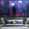 Cyberpunk cyberpunk 2077 fondo tela colgante bar ins decoración escena nocturna póster dormitorio tapiz pintura mural