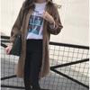 2023 Novo Outono Estilo Coreano Retrô Estilo Hong Kong Camisa Feminina Design com Senso Top Longo Forro de Veludo Cotelê
