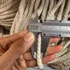 Cuerda de Algodón Trenzada Negra Blanqueada Blanca para Bolsas, Correas de Bolso de Mano, Cuerda Retorcida, Cordón Decorativo, Atado de Cuerda Gruesa de Algodón