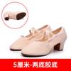 Zapatos de profesora con dos suelas de goma en el tacón medio, zapatos de práctica de baile al aire libre, zapatos de práctica cuadrados para mujer adulta, zapatos de baile marinero cuadrados