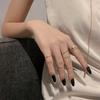 Anillo Set de Aros Lisos Estilo Coreano Nicho Simple Estilo Frío Tendencia Ins Moda Europea y Americana Elegante Versátil Venta al por Mayor Anillo