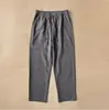 Calça de Linho de Alta Qualidade Estilo Old Money Calça de Algodão e Linho Calça Reta Solta Calça Longa Fina de Verão Calça Casual Masculina