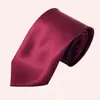 Corbata de Grupo de Satén de 8 cm Corbata para Hombre de Color Sólido Azul Corbata para Boda Negocios Padrino de Boda Monocromática Corbata Negra