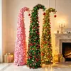 Bestseller transfronterizo de Amazon: Árbol de Navidad plegable de 1.5M con cuello torcido, adorno de decoración navideña extensible con cabeza inclinada