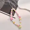 Pingente de urso branco em formato de sino fofo para celulares, chaveiro de câmera CCD, design de corrente adorável e novo, estilo único.