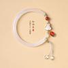 Pulsera original de calcita blanca hielo jade transparente hielo temperamento limpio mascota linda puede ajustar automáticamente la circunferencia de la mano atmósfera alta