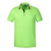 Camisa de fábrica em grupo para publicidade, impressão, bordado, logo, gola colorida, contas sedosas, flor, fruta, Verde, verde brilhante, lapela, POLO de negócios
